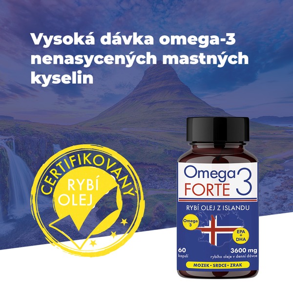 Omega 3 Forte 3600 mg rybí olej 60 kapslí