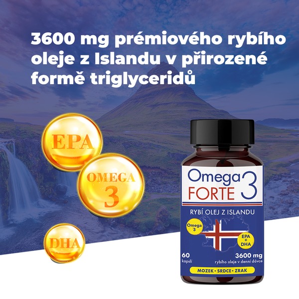 Omega 3 Forte 3600 mg rybí olej 60 kapslí
