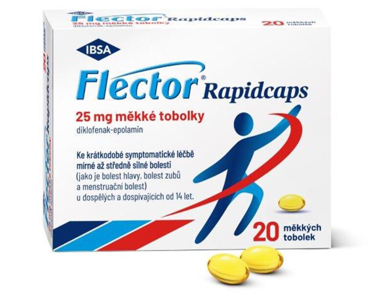 Flector Rapidcaps 25 mg 20 měkkých tobolek Flector Rapidcaps 25 mg 20 měkkých tobolek