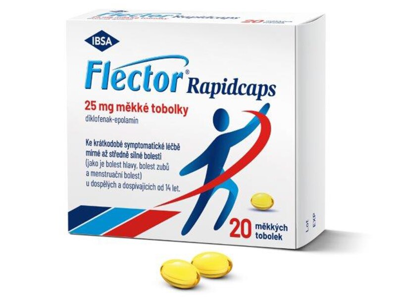 Flector Rapidcaps 25 mg 20 měkkých tobolek Flector Rapidcaps 25 mg 20 měkkých tobolek