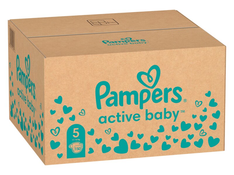 Pampers Active Baby plenky vel. 5 Junior (12 - 17 kg) měsíční balení 150 ks