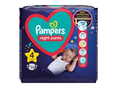 Pampers Pants Night plenkové kalhotky vel. 4 (9 - 15 kg) 25 ks Pampers Pants Night plenkové kalhotky vel. 4 (9 - 15 kg) 25 ks