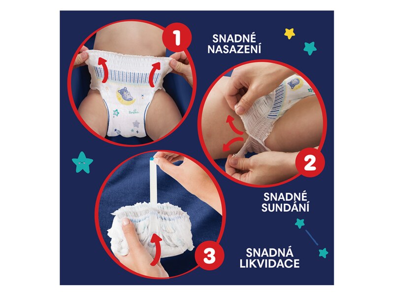 Pampers Pants Night plenkové kalhotky vel. 6 (15+ kg) 19 ks