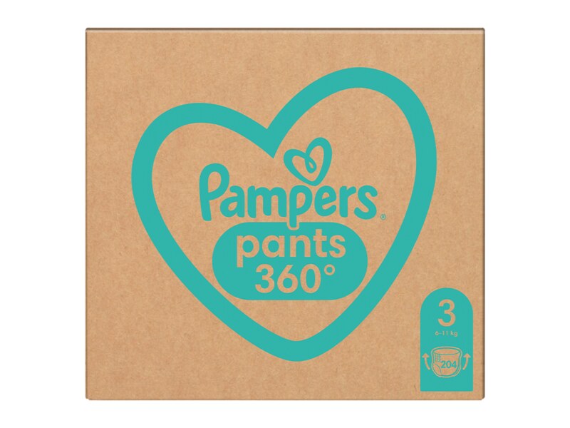 Pampers Pants plenkové kalhotky vel. 3 (6 - 10 kg) měsíční balení 204 ks