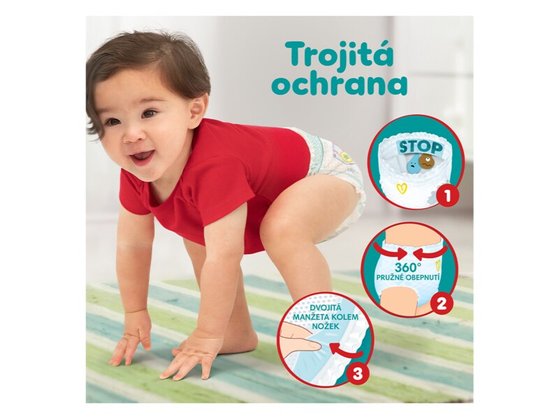 Pampers Pants plenkové kalhotky vel. 3 (6 - 10 kg) měsíční balení 204 ks