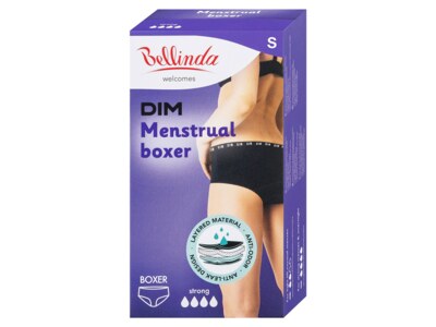Bellinda Menstruační kalhotky boxerky strong velikost S černé 1 ks Bellinda Menstruační kalhotky boxerky strong velikost S černé 1 ks