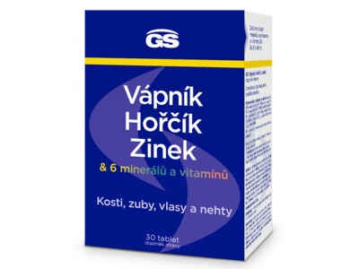 GS Vápník Hořčík Zinek 30 tablet