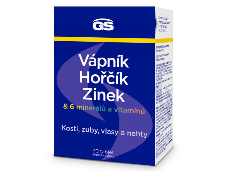 GS Vápník Hořčík Zinek 30 tablet