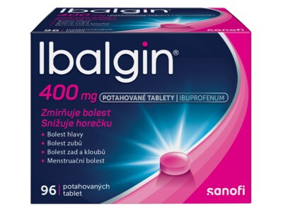 Ibalgin 400 mg 96 potahovaných tablet Ibalgin 400 mg 96 potahovaných tablet