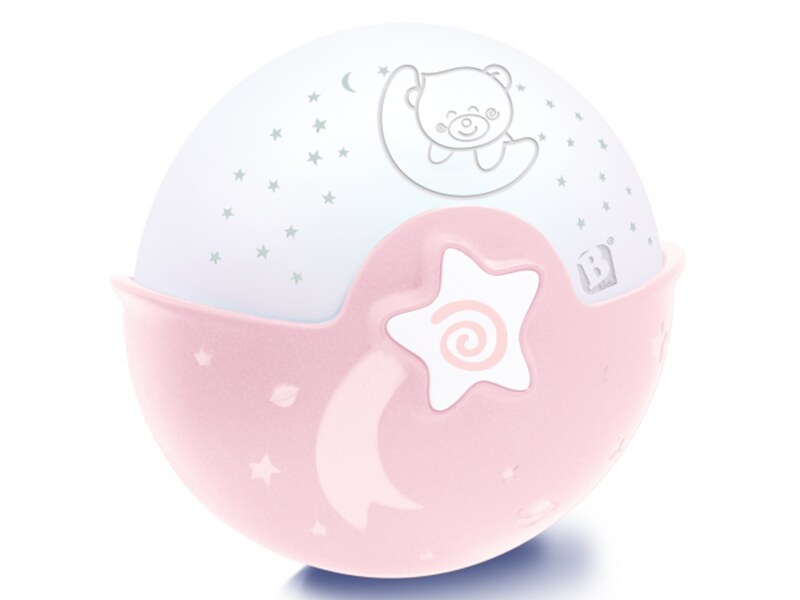 Infantino Noční lampička s projekcí růžová