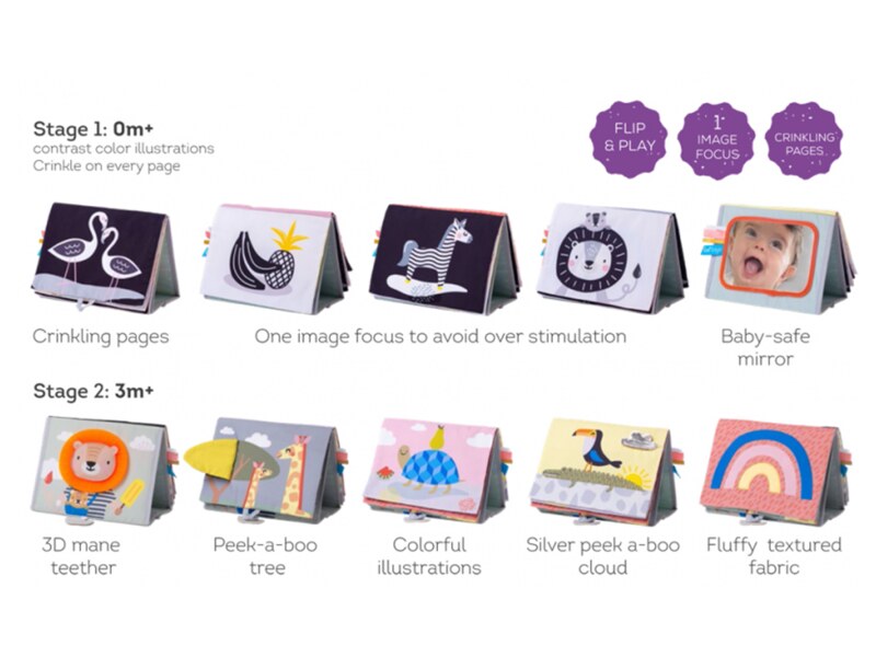 Taf Toys Knížka pro hru na bříšku Savana