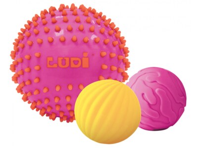 Ludi Senzorické míčky růžové 3 ks