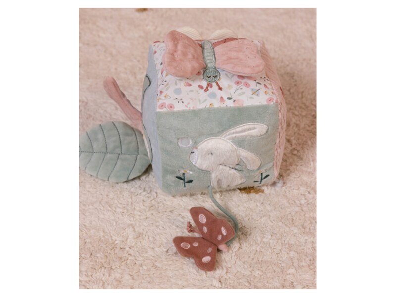 Little Dutch Plyšová kostka Květiny a motýli 