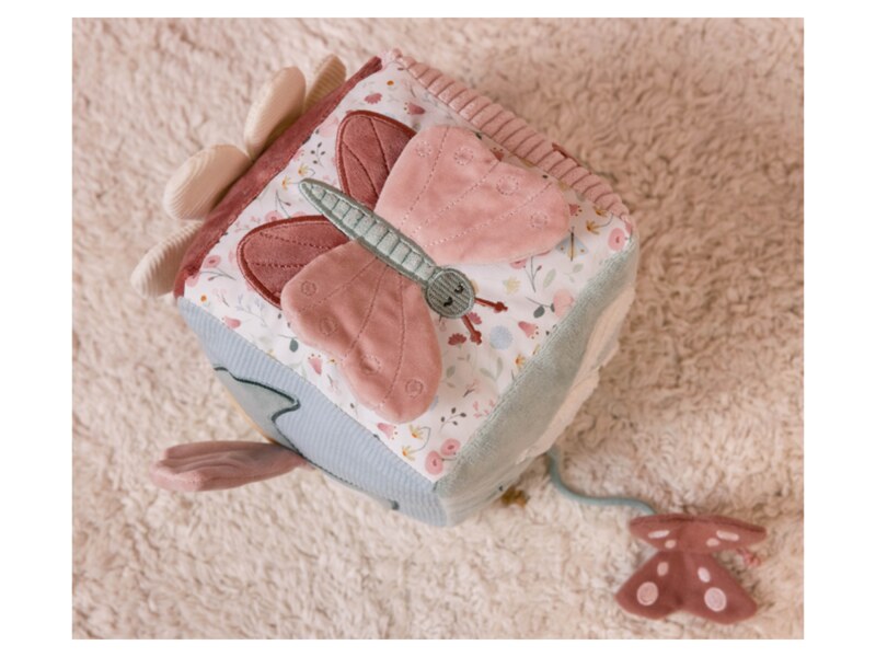 Little Dutch Plyšová kostka Květiny a motýli 