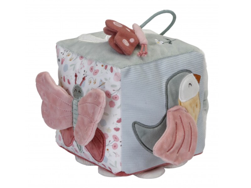 Little Dutch Plyšová kostka Květiny a motýli 