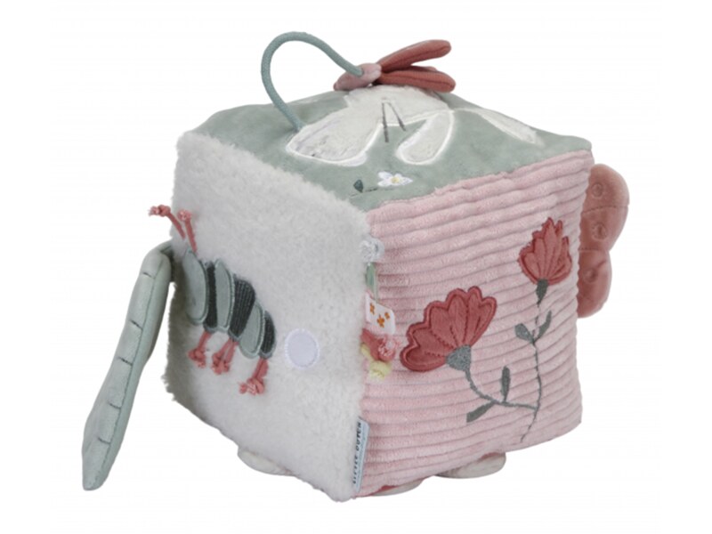 Little Dutch Plyšová kostka Květiny a motýli 