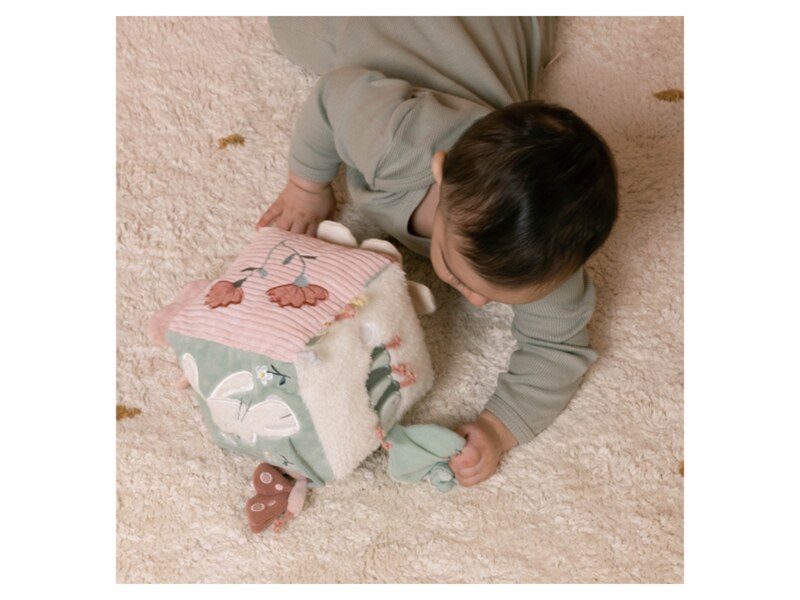 Little Dutch Plyšová kostka Květiny a motýli 