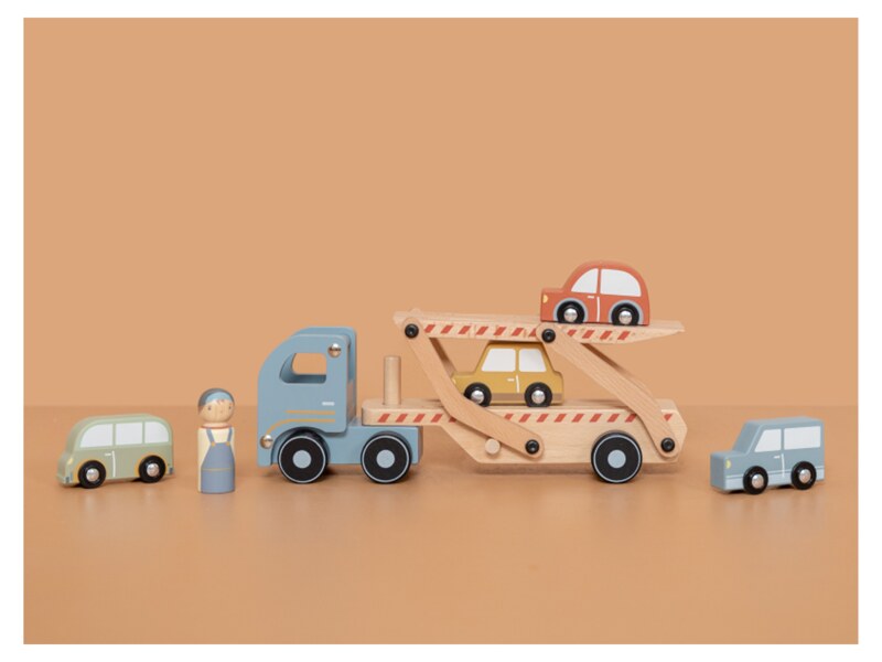 Little Dutch Náklaďák s autíčky dřevěný
