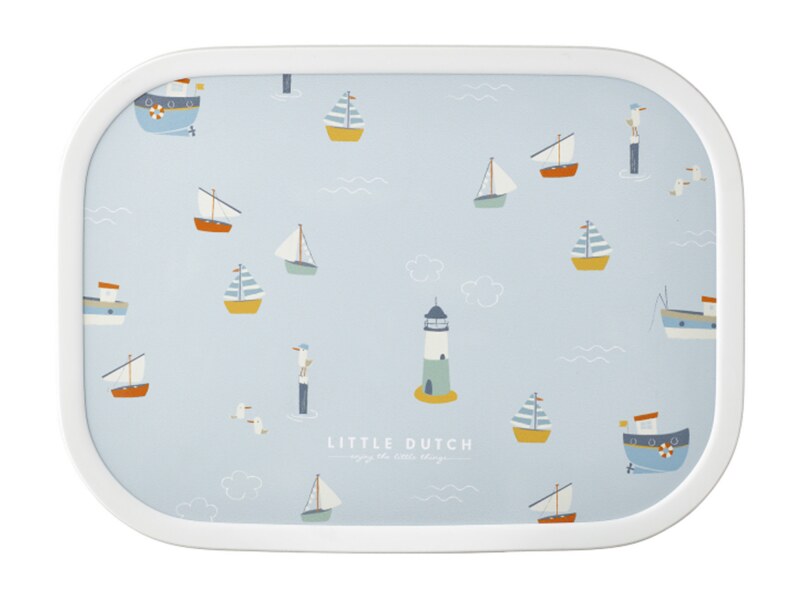 Little Dutch Svačinový set láhev 400 ml + box Námořnický záliv 