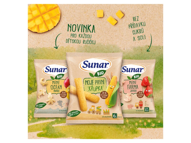 Sunar BIO moje první dětská křupka 6m+, 25 g 