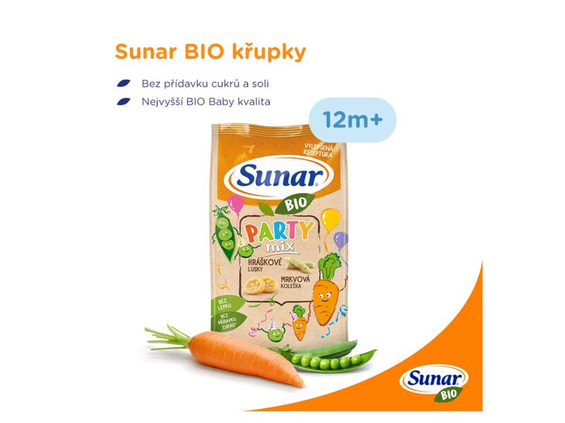 Sunar BIO dětské křupky Party mix 45 g