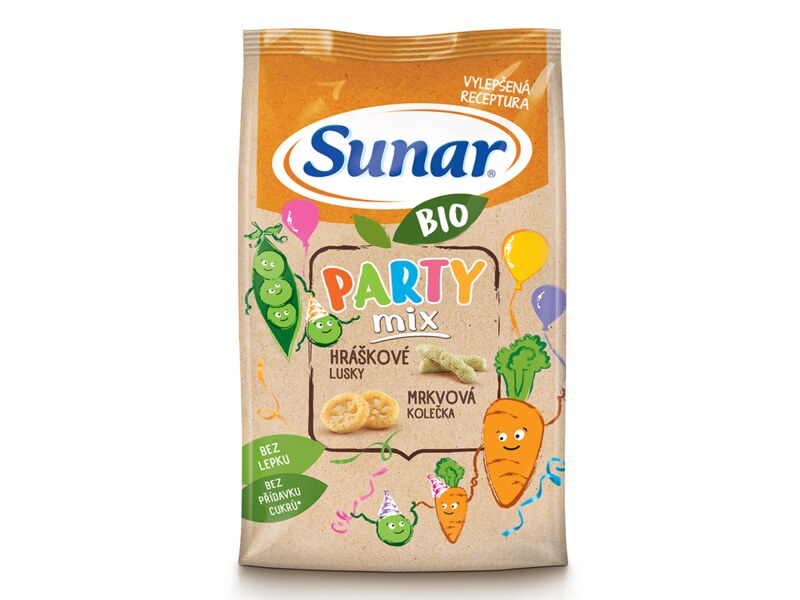 Sunar BIO dětské křupky Party mix 45 g Sunar BIO dětské křupky Party mix 45 g