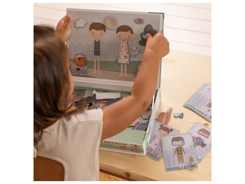 Little Dutch Magnetická hra oblékací Jim a Rosa