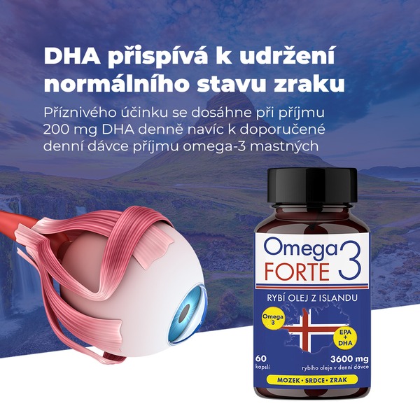 Omega 3 Forte 3600 mg rybí olej 60 kapslí 1+1 ZDARMA