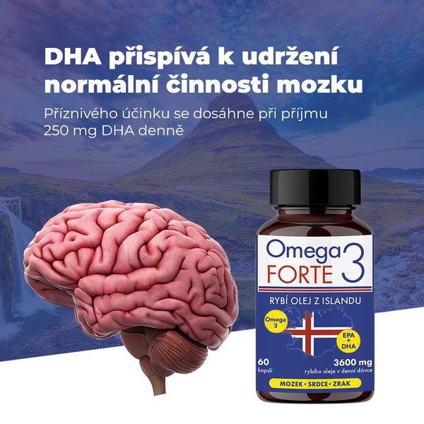 Omega 3 Forte 3600 mg rybí olej 60 kapslí 1+1 ZDARMA