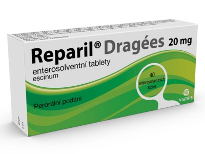 Reparil - Dragées 20 mg 40 enterosolventních tablet Reparil - Dragées 20 mg 40 enterosolventních tablet