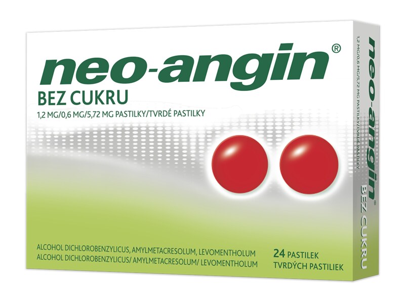 Neo-angin bez cukru 24 pastilek