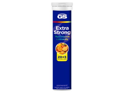 GS Extra Strong Multivitamin a minerál s příchutí pomeranče 20 + 5 šumivých tablet