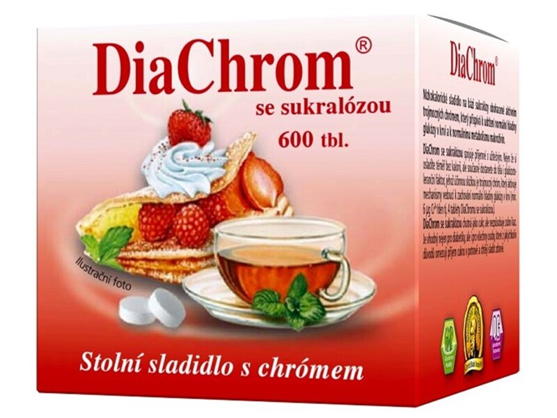 Diachrom se sukralózou nízkokalorické sladidlo 600 tablet Diachrom se sukralózou nízkokalorické sladidlo 600 tablet