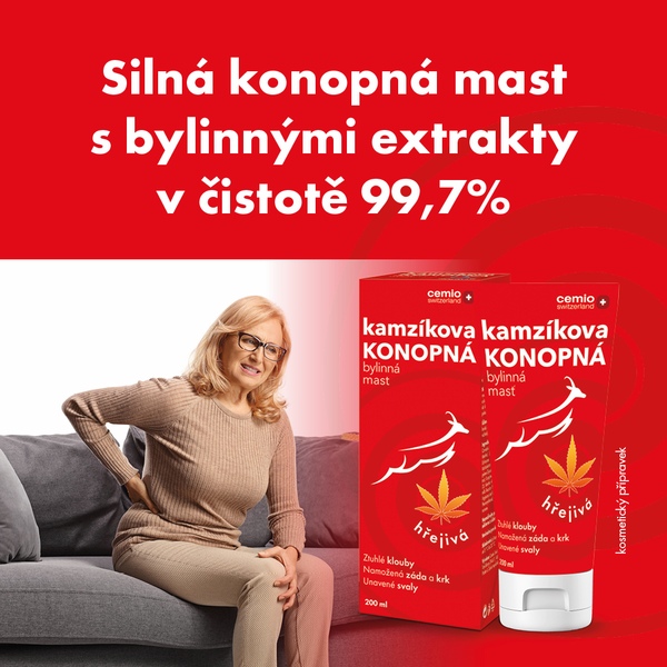 Cemio Kamzíkova konopná mast hřejivá 200 ml Cemio Kamzíkova konopná mast hřejivá 200 ml