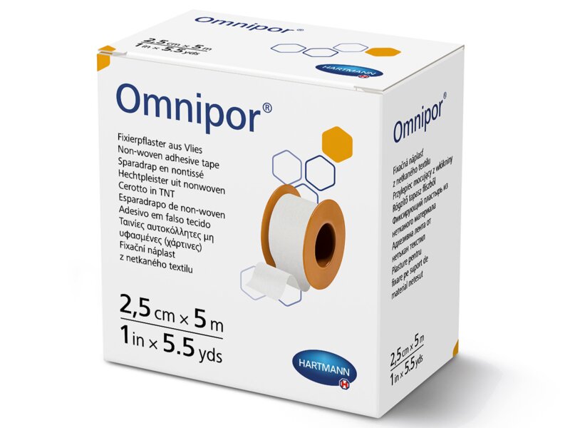 Omnipor Fixační náplast z netkaného textilu 2,5 cm x 5 m 1 ks