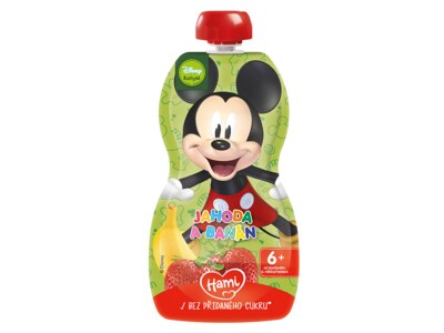 Hami kapsička Mickey s jahodou a banánem 110 g