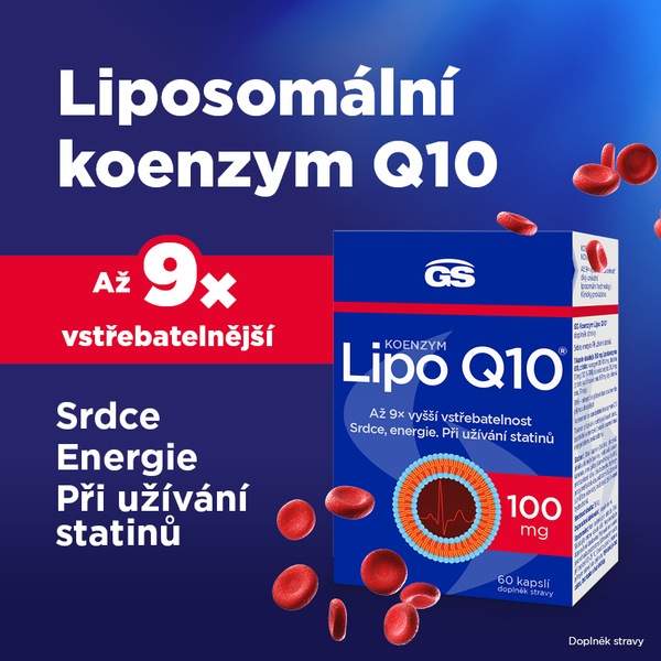GS Koenzym Lipo Q10 100 mg 60 kapslí