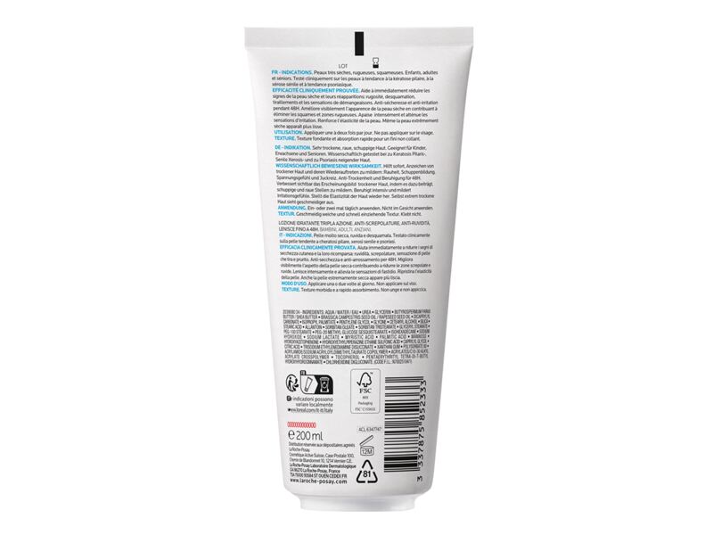 La Roche-Posay Lipikar Lait Urea 10% Tělové mléko 200 ml