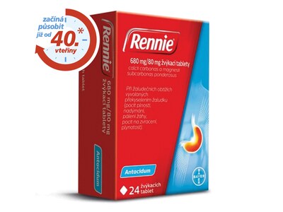 Rennie 24 žvýkacích tablet Rennie 24 žvýkacích tablet