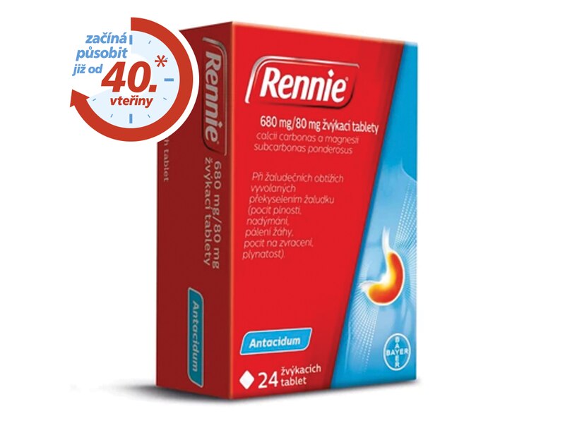 Rennie 24 žvýkacích tablet