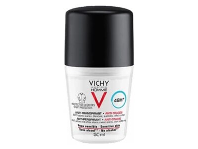 Vichy Homme Roll-on antiperspirant proti skvrnám 50 ml Vichy Homme Roll-on antiperspirant proti skvrnám 50 ml