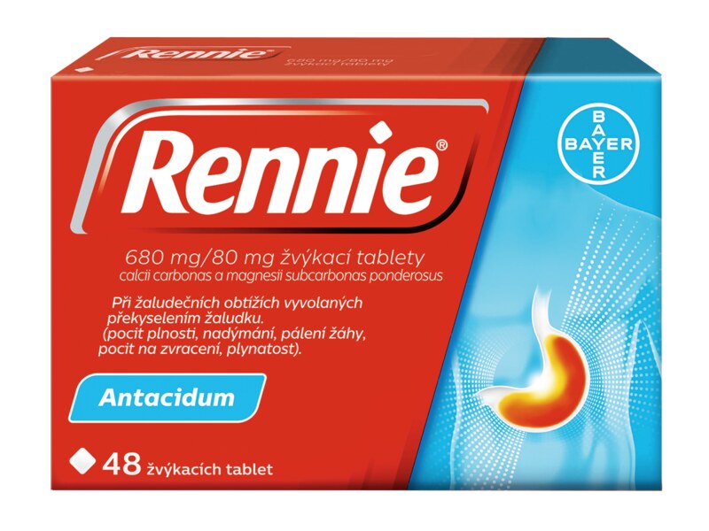 Rennie 48 žvýkacích tablet