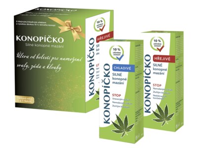Konopíčko Hřejivé / Chladivé konopné mazání 200 ml Vánoční edice 1+1 ZDARMA Konopíčko Hřejivé / Chladivé konopné mazání 200 ml Vánoční edice 1+1 ZDARMA