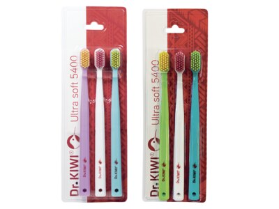 Dr. KIWI 5400 Ultra soft zubní kartáček 3 ks 1+1 ZDARMA Dr. KIWI 5400 Ultra soft zubní kartáček 3 ks 1+1 ZDARMA