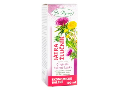 Dr. Popov Kapky bylinné Játra - žlučník 100 ml Dr. Popov Kapky bylinné Játra - žlučník 100 ml