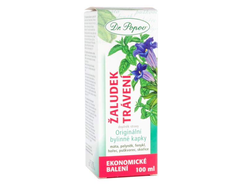 Dr. Popov Kapky bylinné Žaludek - trávení 100 ml