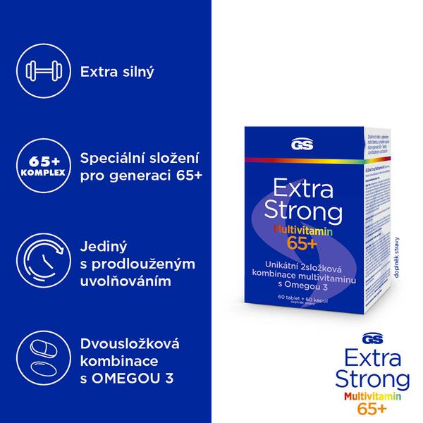 GS Extra Strong Multivitamin 65+ 60 tablet + 60 kapslí GS Extra Strong Multivitamin 65+ 60 tablet + 60 kapslí