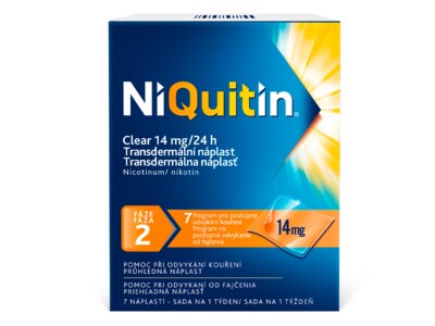 Niquitin Clear 14 mg 7 transdermálních náplastí