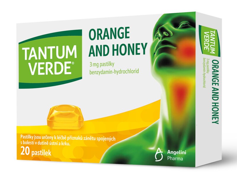 Tantum Verde Orange and Honey 20 pastilek