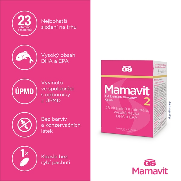 GS Mamavit 2 Těhotenství a kojení 30 tablet + 30 tablet